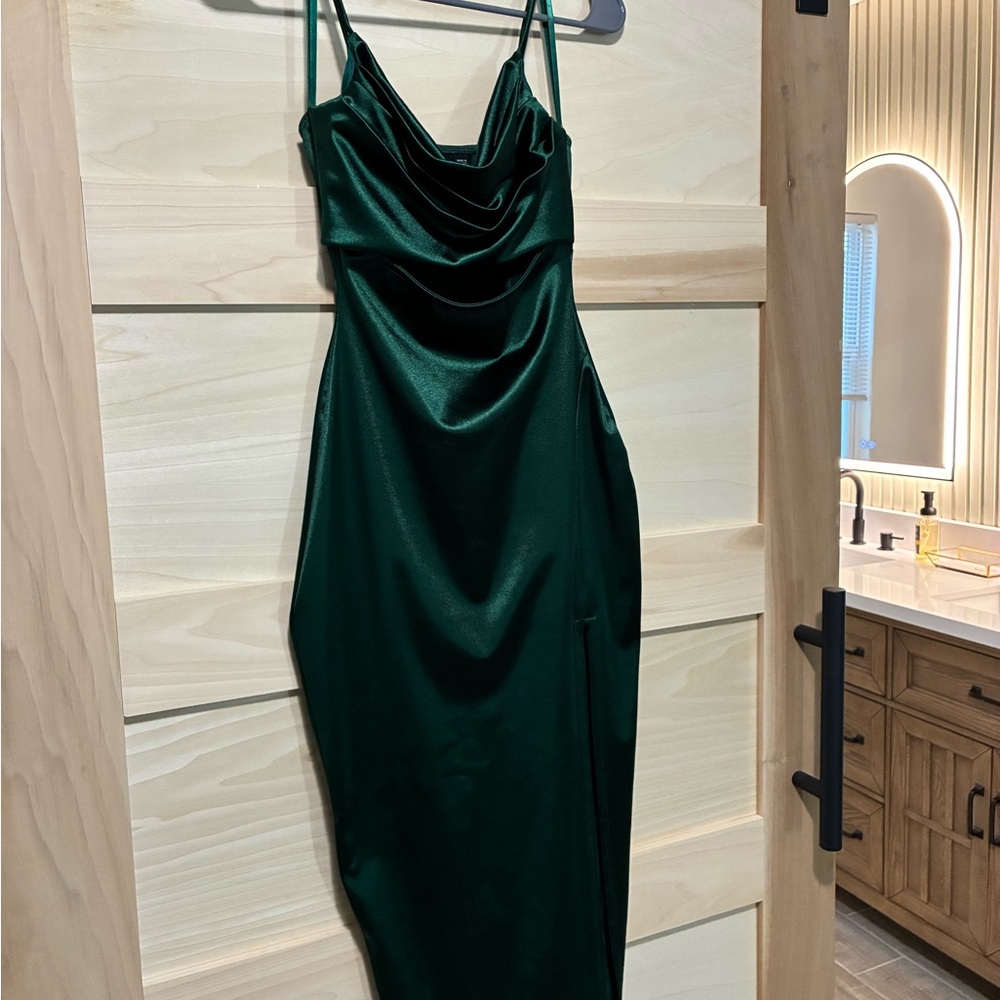 Windsor Deep Green Satin Wedding Dress